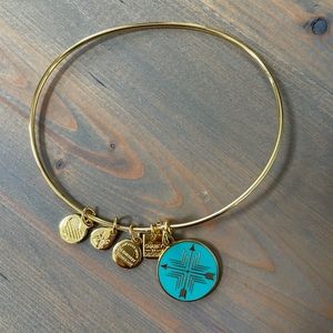 Alex and Ani Gold Turquoise Bracelet